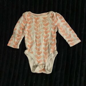 Cloud Island Pink and Cream Chevron Bodysuit